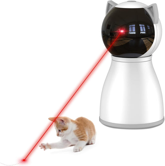 Exciting Automatic Cat Laser Toy with Real Random Trajectory - Rechargeable & Motion Activated for Endless Fun!
