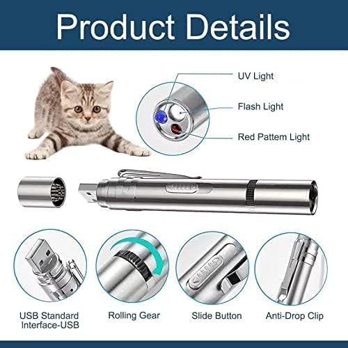 Exciting Rechargeable Laser Pointer Cat Toy - 7 Fun Modes for Interactive Indoor Play with Your Feline Friend!