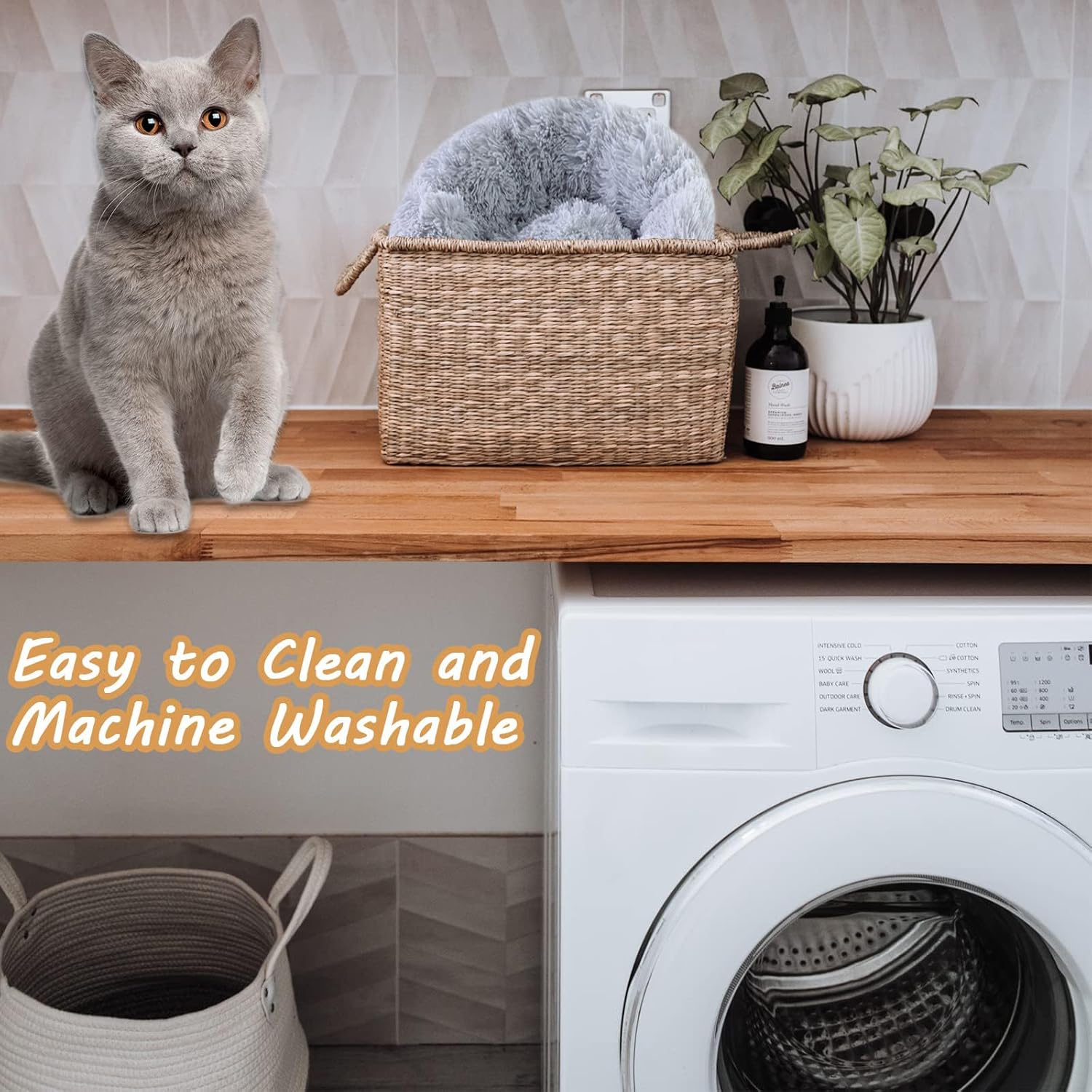 Cozy 20-Inch Dog Bed for Small to Large Dogs & Cats - Plush, Washable, and Slip-Resistant for Ultimate Comfort