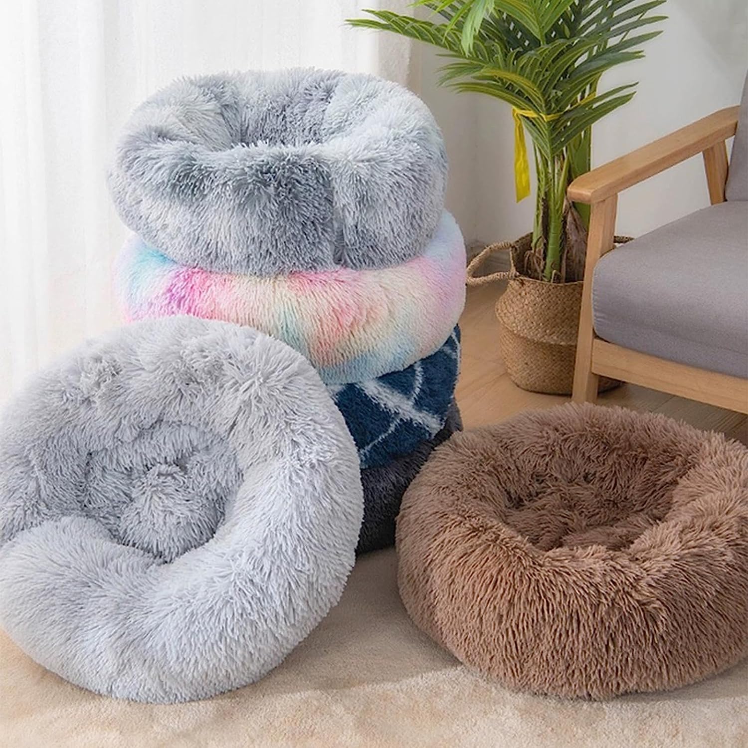 Cozy 20-Inch Dog Bed for Small to Large Dogs & Cats - Plush, Washable, and Slip-Resistant for Ultimate Comfort