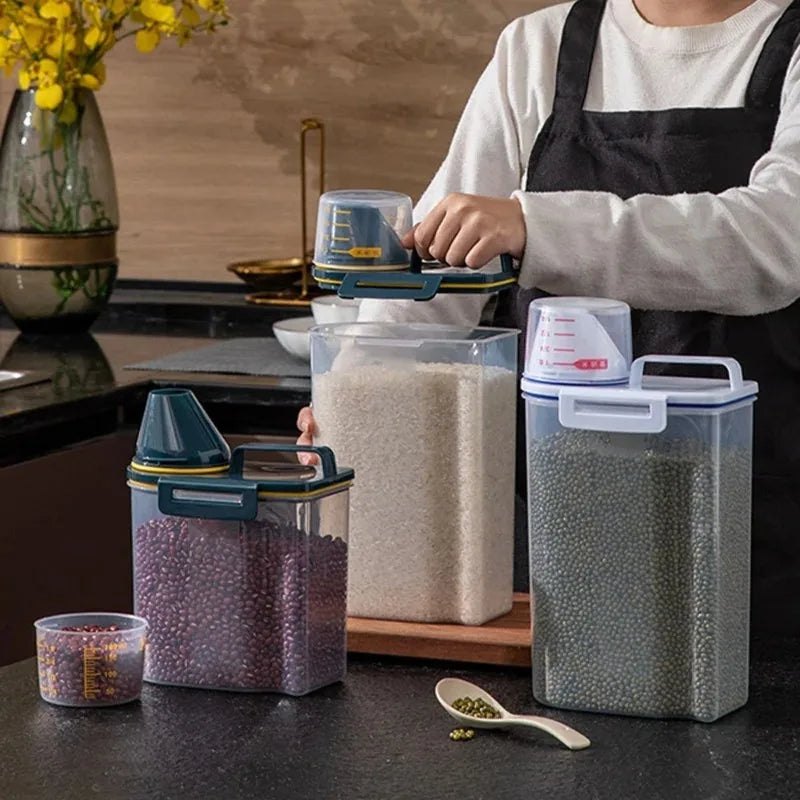 2Kg Snack Fortress for Furry Foodies: The Ultimate Pet Chow Vault with a Measuring Cup for Portion Control (Because They Don't Need to Know How Much They're Eating!)