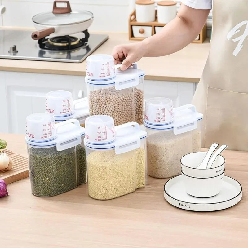2Kg Snack Fortress for Furry Foodies: The Ultimate Pet Chow Vault with a Measuring Cup for Portion Control (Because They Don't Need to Know How Much They're Eating!)