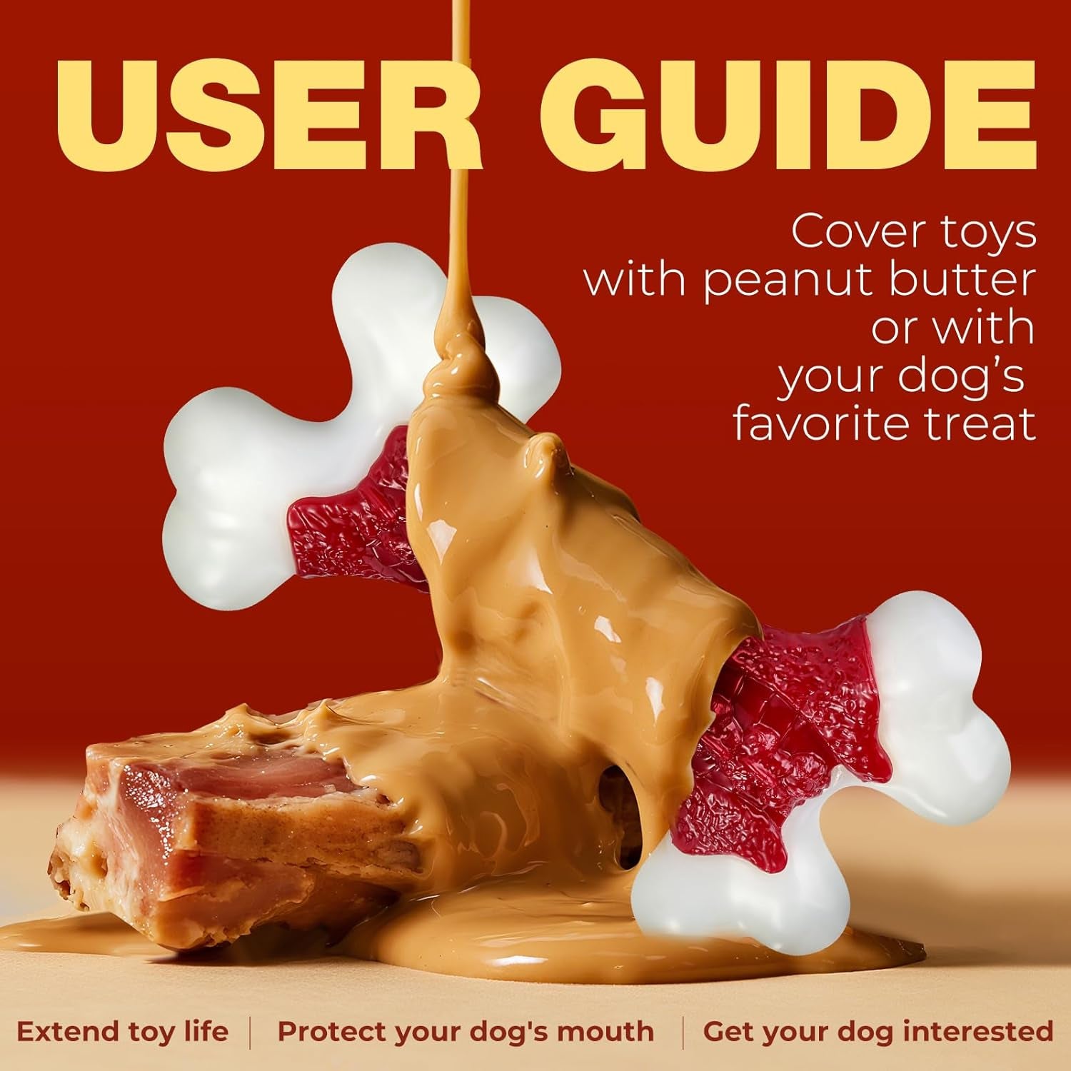 Indestructible Tough Dog Toys for Aggressive Chewers - Large Breed Nylon Bone Toy