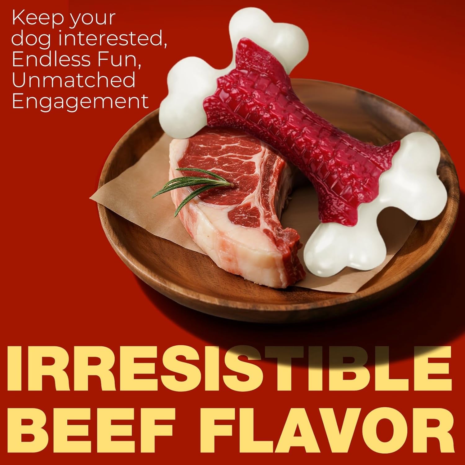 Indestructible Tough Dog Toys for Aggressive Chewers - Large Breed Nylon Bone Toy