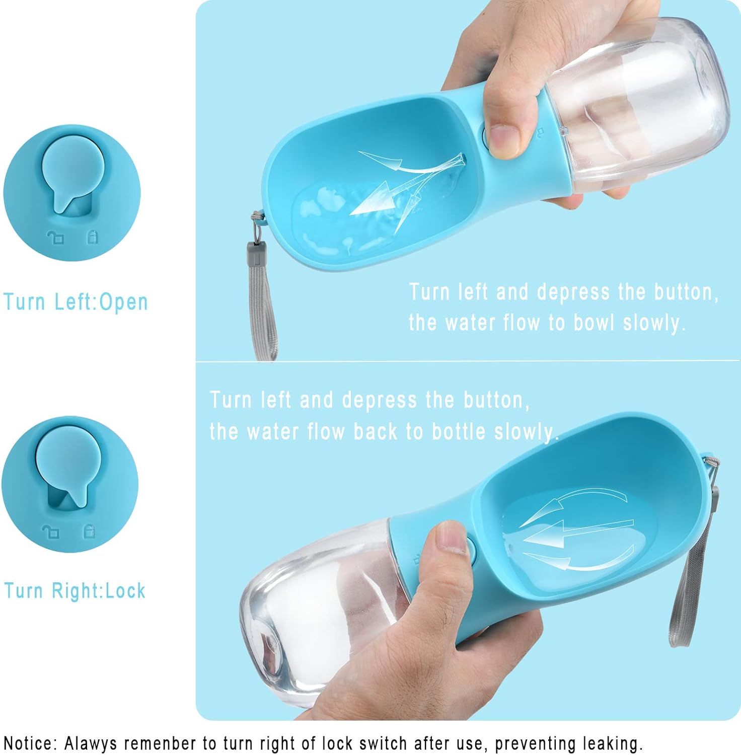 Portable Dog Water Bottle & Food Container - Perfect for Travel, Hiking & Walking with Your Pet!