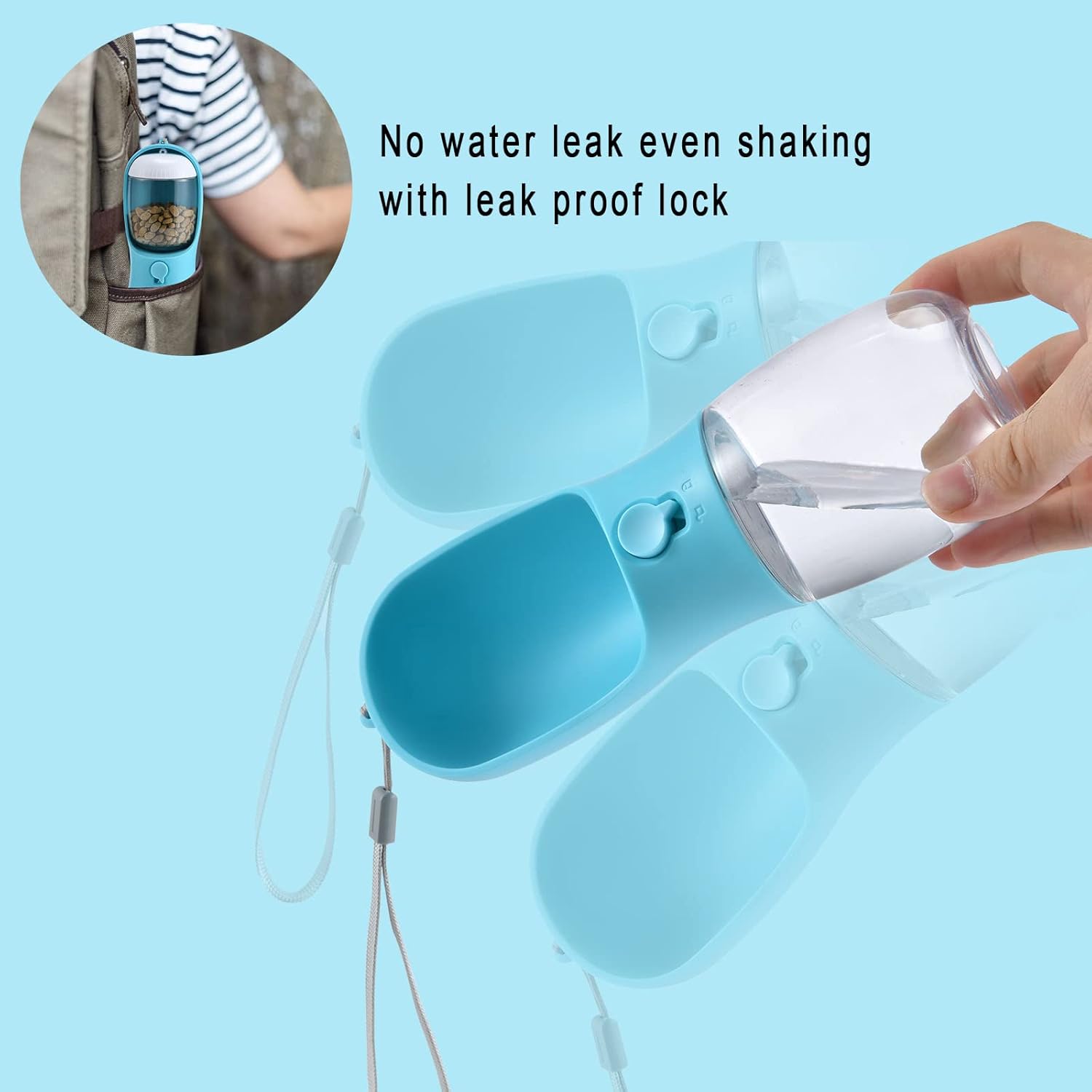 Portable Dog Water Bottle & Food Container - Perfect for Travel, Hiking & Walking with Your Pet!