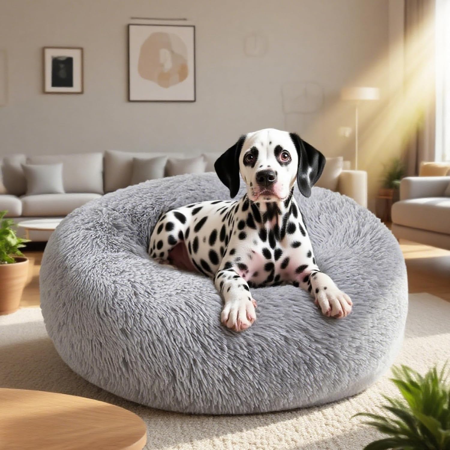 Cozy 20-Inch Dog Bed for Small to Large Dogs & Cats - Plush, Washable, and Slip-Resistant for Ultimate Comfort