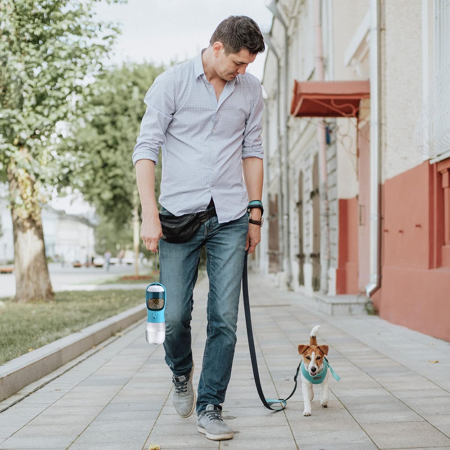 Portable Dog Water Bottle & Food Container - Perfect for Travel, Hiking & Walking with Your Pet!