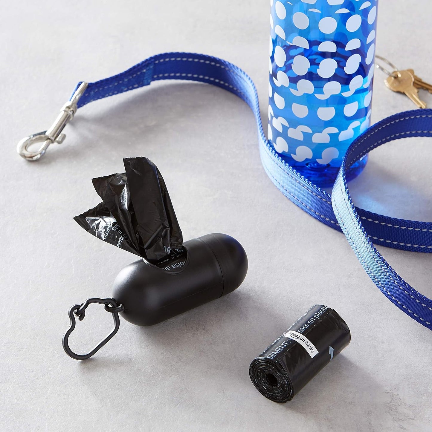 Premium Leakproof Dog Poop Bags with Dispenser - 300 Count, Unscented & Leash Clip Included