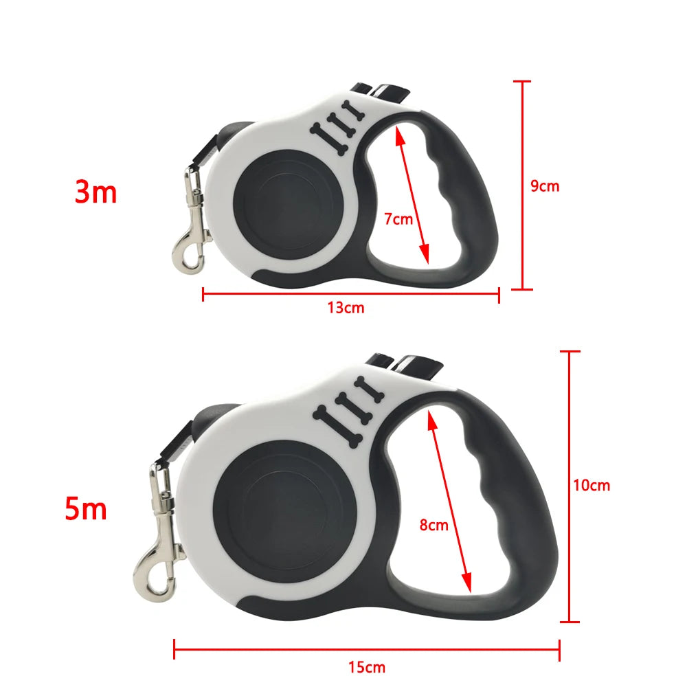 Introducing the Ultimate 3M & 5M Retractable Dog Leash - Strong Nylon Lead for All Dogs and Cats, Perfect for Everyday Adventures!