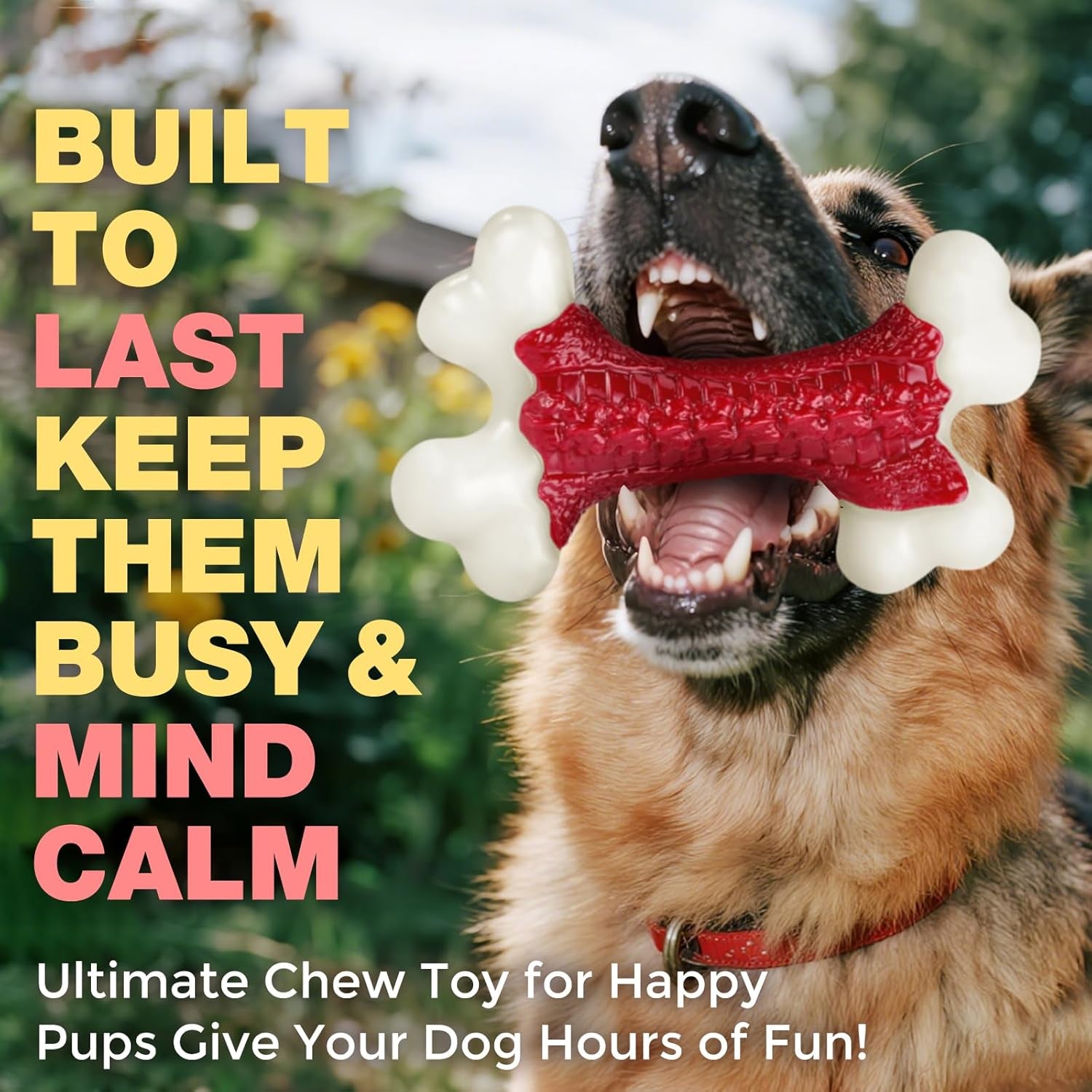 Indestructible Tough Dog Toys for Aggressive Chewers - Large Breed Nylon Bone Toy